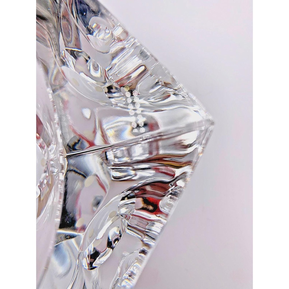 Orrefors Crystal‎ Bowl by Jan Johansson – Signed Heavy Glass Art, 1990s - Picture 12 of 15